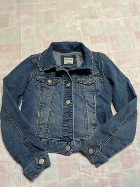 Mudd Girls' Dark Blue Denim Jean Jacket